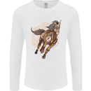 Steampunk Unicorn Mens Long Sleeve T-Shirt White