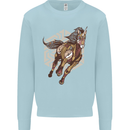 Steampunk Unicorn Mens Sweatshirt Jumper Light Blue