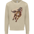 Steampunk Unicorn Mens Sweatshirt Jumper Sand