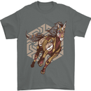 Steampunk Unicorn Mens T-Shirt Cotton Gildan Charcoal