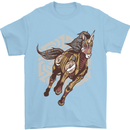 Steampunk Unicorn Mens T-Shirt Cotton Gildan Light Blue