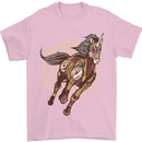 Steampunk Unicorn Mens T-Shirt Cotton Gildan Light Pink