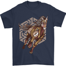 Steampunk Unicorn Mens T-Shirt Cotton Gildan Navy Blue