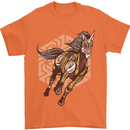 Steampunk Unicorn Mens T-Shirt Cotton Gildan Orange