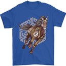Steampunk Unicorn Mens T-Shirt Cotton Gildan Royal Blue