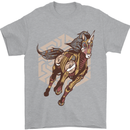 Steampunk Unicorn Mens T-Shirt Cotton Gildan Sports Grey
