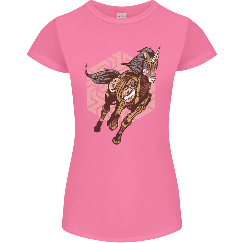 Steampunk Unicorn Womens Petite Cut T-Shirt Azalea