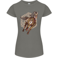 Steampunk Unicorn Womens Petite Cut T-Shirt Charcoal