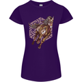 Steampunk Unicorn Womens Petite Cut T-Shirt Purple