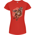 Steampunk Unicorn Womens Petite Cut T-Shirt Red