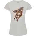 Steampunk Unicorn Womens Petite Cut T-Shirt Sports Grey