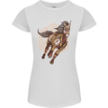 Steampunk Unicorn Womens Petite Cut T-Shirt White