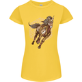 Steampunk Unicorn Womens Petite Cut T-Shirt Yellow