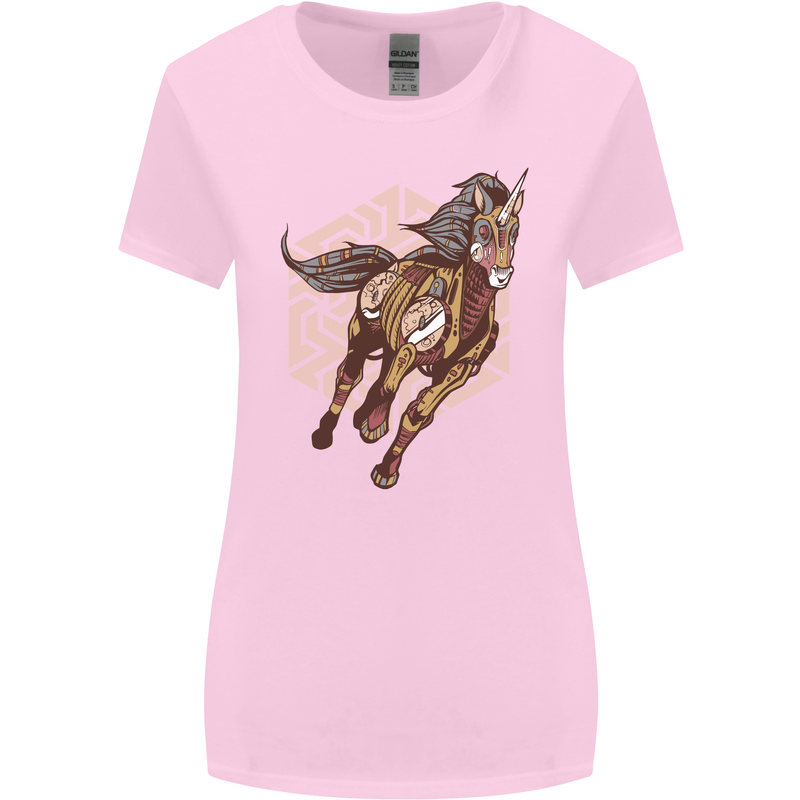 Steampunk Unicorn Womens Wider Cut T-Shirt Light Pink