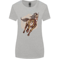 Steampunk Unicorn Womens Wider Cut T-Shirt Sports Grey