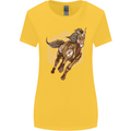 Steampunk Unicorn Womens Wider Cut T-Shirt Yellow