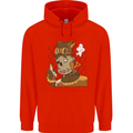 Steampunk Zombie Halloween Childrens Kids Hoodie Bright Red