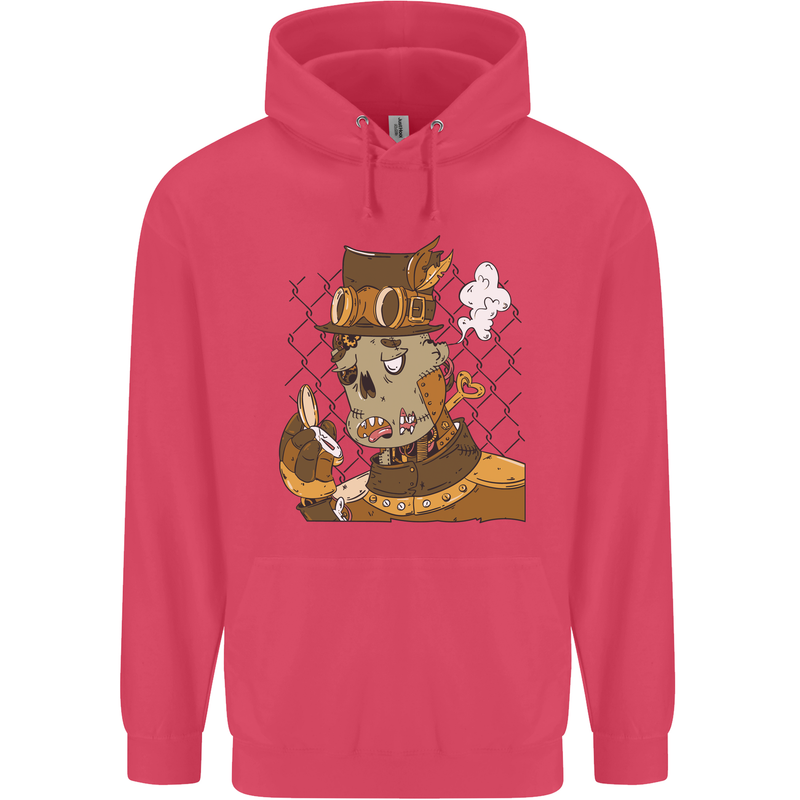 Steampunk Zombie Halloween Childrens Kids Hoodie Heliconia