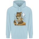 Steampunk Zombie Halloween Childrens Kids Hoodie Light Blue