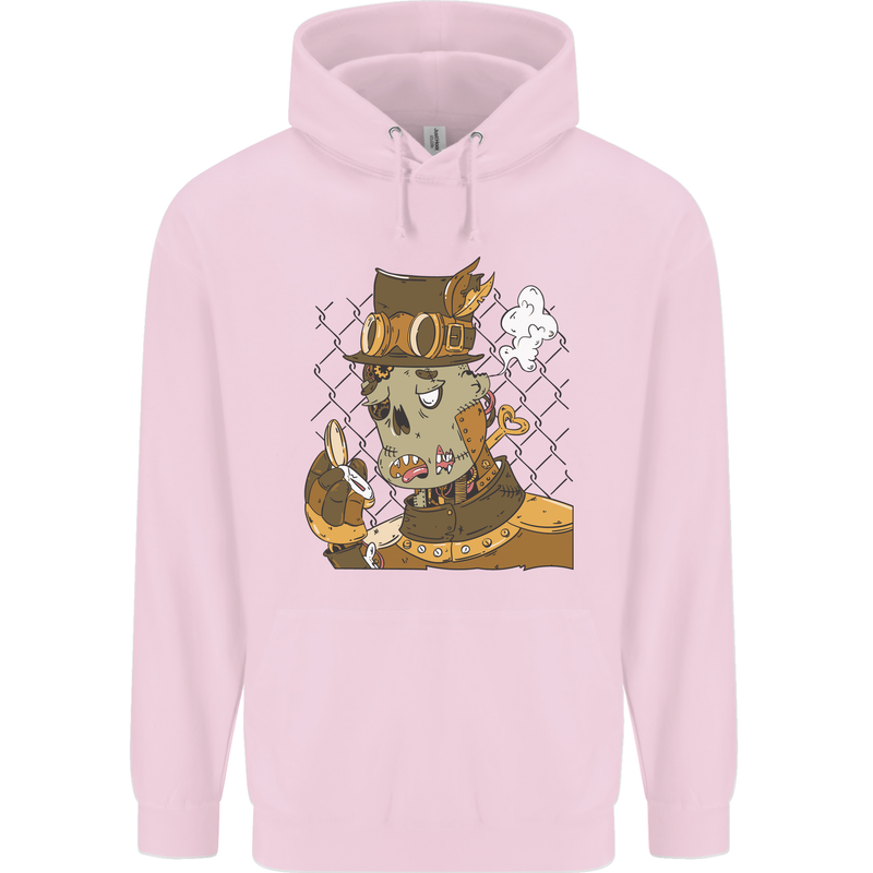 Steampunk Zombie Halloween Childrens Kids Hoodie Light Pink