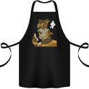 Steampunk Zombie Halloween Cotton Apron 100% Organic Black