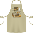 Steampunk Zombie Halloween Cotton Apron 100% Organic Khaki