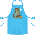 Steampunk Zombie Halloween Cotton Apron 100% Organic Turquoise
