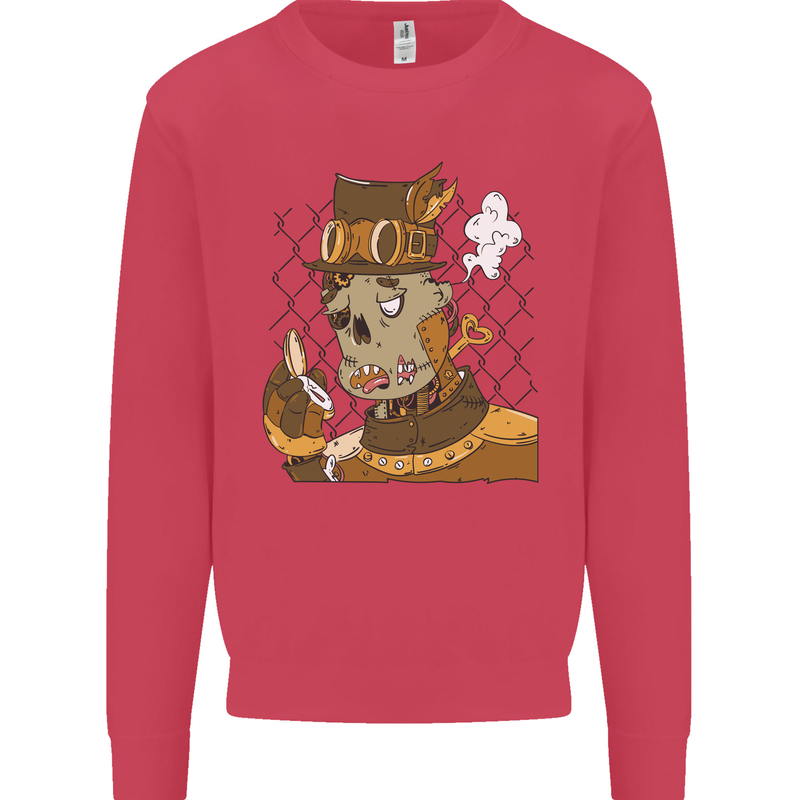 Steampunk Zombie Halloween Kids Sweatshirt Jumper Heliconia