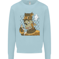 Steampunk Zombie Halloween Kids Sweatshirt Jumper Light Blue