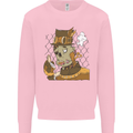 Steampunk Zombie Halloween Kids Sweatshirt Jumper Light Pink