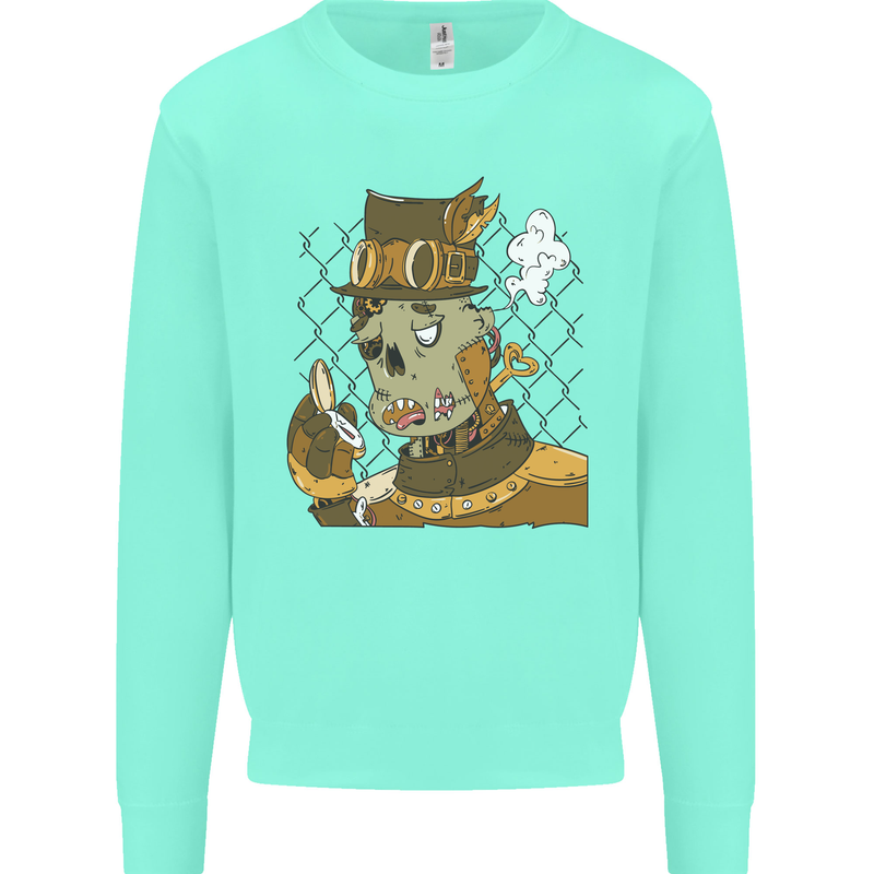 Steampunk Zombie Halloween Kids Sweatshirt Jumper Peppermint
