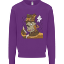 Steampunk Zombie Halloween Kids Sweatshirt Jumper Purple