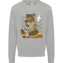 Steampunk Zombie Halloween Kids Sweatshirt Jumper Sports Grey