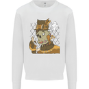 Steampunk Zombie Halloween Kids Sweatshirt Jumper White