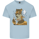 Steampunk Zombie Halloween Kids T-Shirt Childrens Light Blue