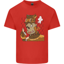 Steampunk Zombie Halloween Kids T-Shirt Childrens Red