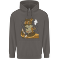 Steampunk Zombie Halloween Mens 80% Cotton Hoodie Charcoal