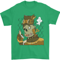 Steampunk Zombie Halloween Mens T-Shirt 100% Cotton Irish Green