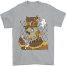 Steampunk Zombie Halloween Mens T-Shirt 100% Cotton Sports Grey