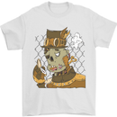 Steampunk Zombie Halloween Mens T-Shirt 100% Cotton White