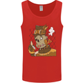 Steampunk Zombie Halloween Mens Vest Tank Top Red