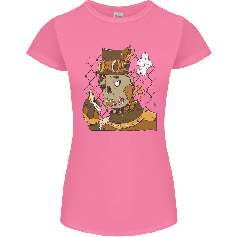 Steampunk Zombie Halloween Womens Petite Cut T-Shirt Azalea