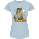 Steampunk Zombie Halloween Womens Petite Cut T-Shirt Light Blue