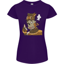Steampunk Zombie Halloween Womens Petite Cut T-Shirt Purple