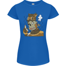 Steampunk Zombie Halloween Womens Petite Cut T-Shirt Royal Blue