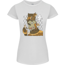 Steampunk Zombie Halloween Womens Petite Cut T-Shirt White