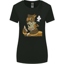 Steampunk Zombie Halloween Womens Wider Cut T-Shirt Black