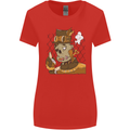 Steampunk Zombie Halloween Womens Wider Cut T-Shirt Red