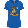 Steampunk Zombie Halloween Womens Wider Cut T-Shirt Royal Blue