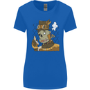 Steampunk Zombie Halloween Womens Wider Cut T-Shirt Royal Blue
